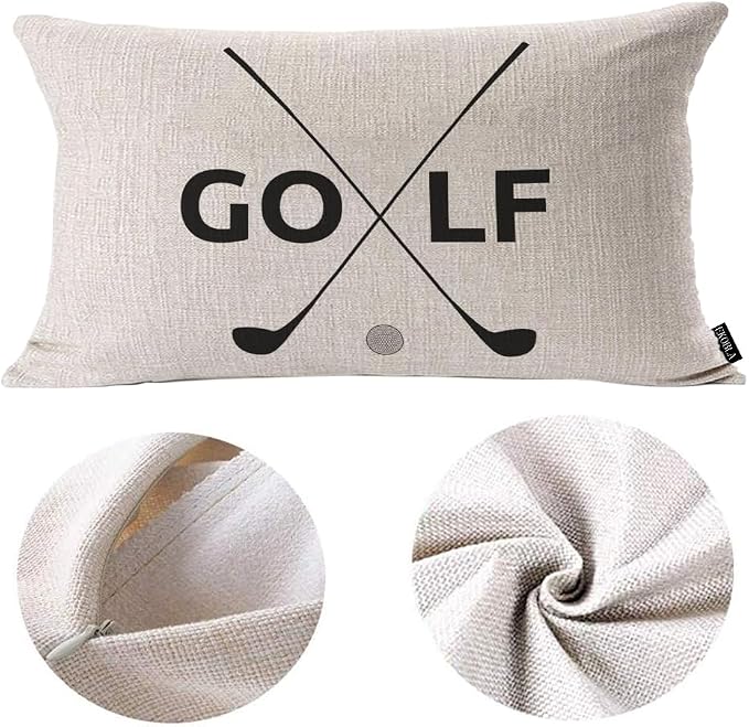 EKOBLA Farmhouse Oblong Rectangle Throw Pillow Covers Golf Symbol Funny Sport - Image 6