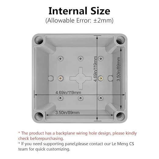 LeMotech Junction Box IP67 Waterproof Dustproof ABS Plastic Project Box - Image 3