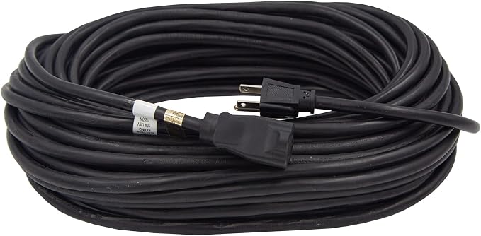 75FT Outdoor Extension Cord-16/3 SJTW Durable Black Extension Cable - Image 2