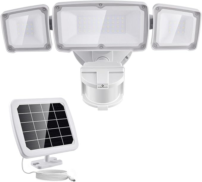 GLORIOUS-LITE Solar Security Lights 2400mAh LED Motion Sensor Light Outdoor by GLORIOUS-LITE
