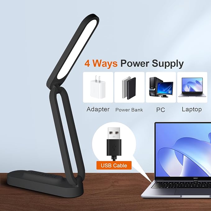 Giryuhd LED Desk Lamp for Office Home & Battery Operated Lamp Rechargeable Lamp - Image 4