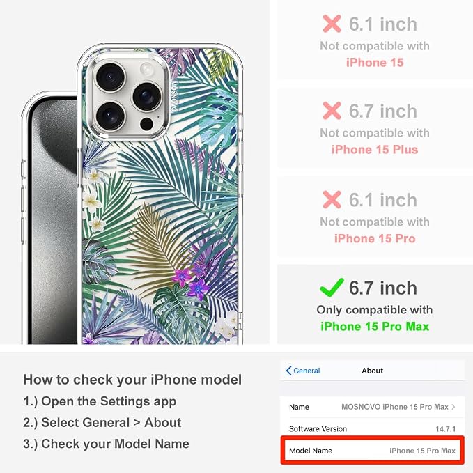 MOSNOVO Case for iPhone 15 Pro Max - Image 2