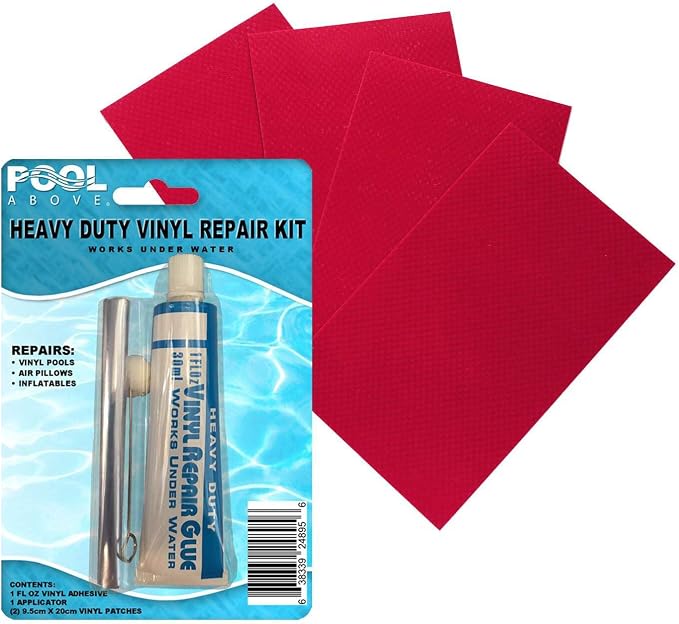 Heavy Duty Vinyl Repair Patch Kit | Vinyl Cement Adhesive Glue and Colored by PoolAbove