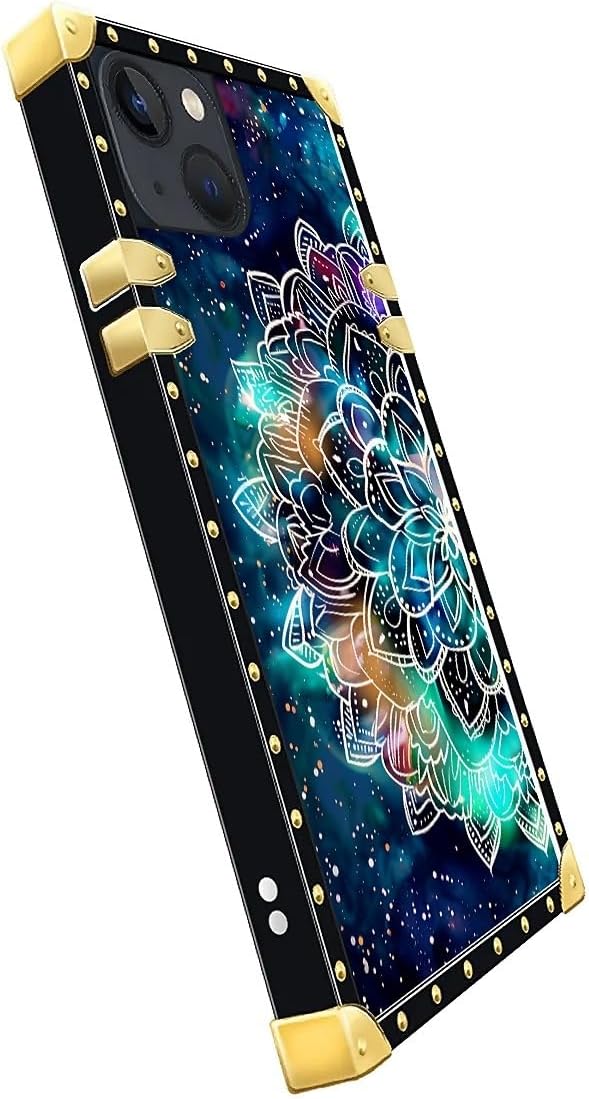 Compatible with iPhone 13 Case, Starry Sky Colourful Mandala Luxury Golden - Image 4