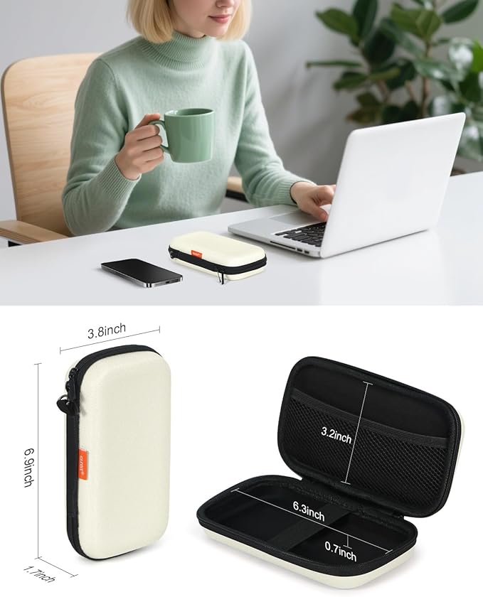 Off White Small Travel Electronic Organizer Case - Image 2