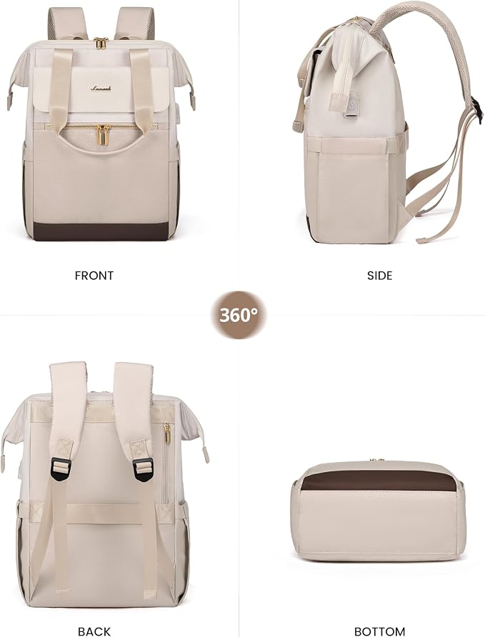 LOVEVOOK Laptop Backpack for Women, 15.6 Inch Work Laptop Bag - Image 9