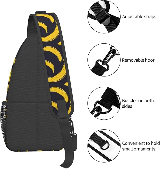 Pop Art Banana Sling Bag For Women Men Fashion Fruits Print Backpack Crossbody - Image 5