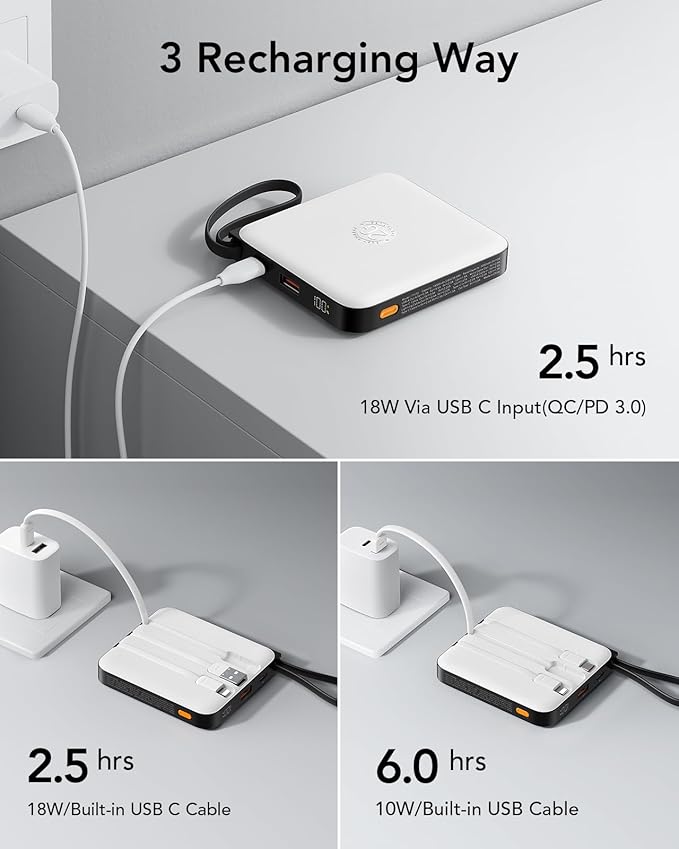 VRURC Battery Pack Charger Portable 10000mAh, 22.5W Power Bank Fast Charging - Image 7