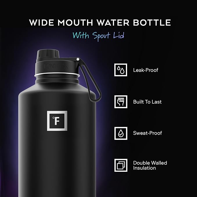 IRON °FLASK Camping & Hiking Hydration Flask - 64 oz Bubble Gum - Image 2