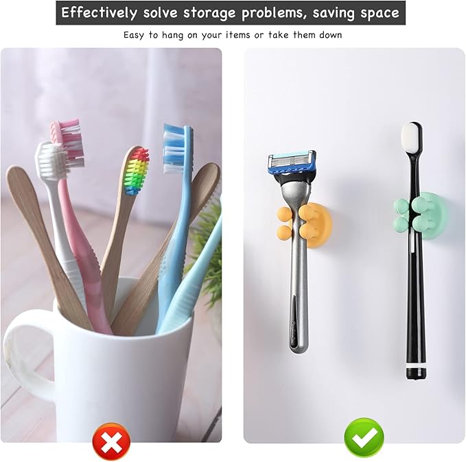 iBetterLife 6Pcs Toothbrush Holders Wall Mounted - Image 6