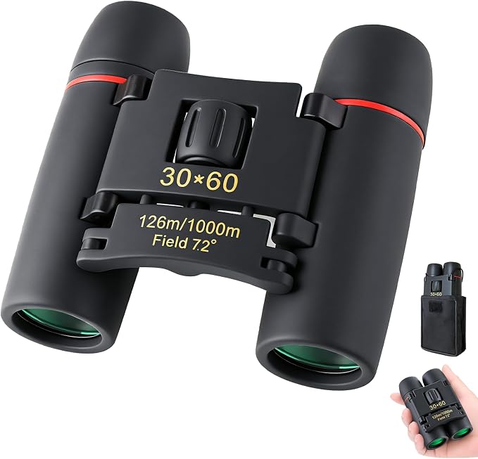 30x60 Mini Compact Binoculars for Adults Kids, HD Portable Waterproof Pocket by SIBEITU