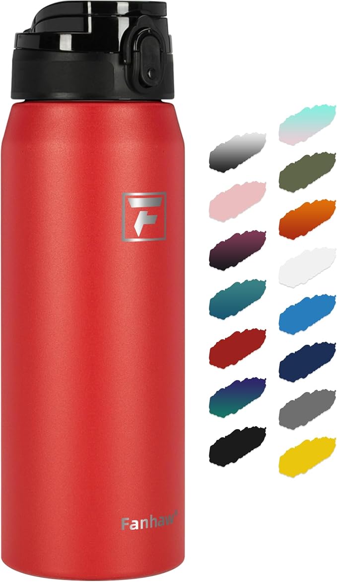Fanhaw 24 oz Insulated Stainless Steel Water Bottle by FANHAW