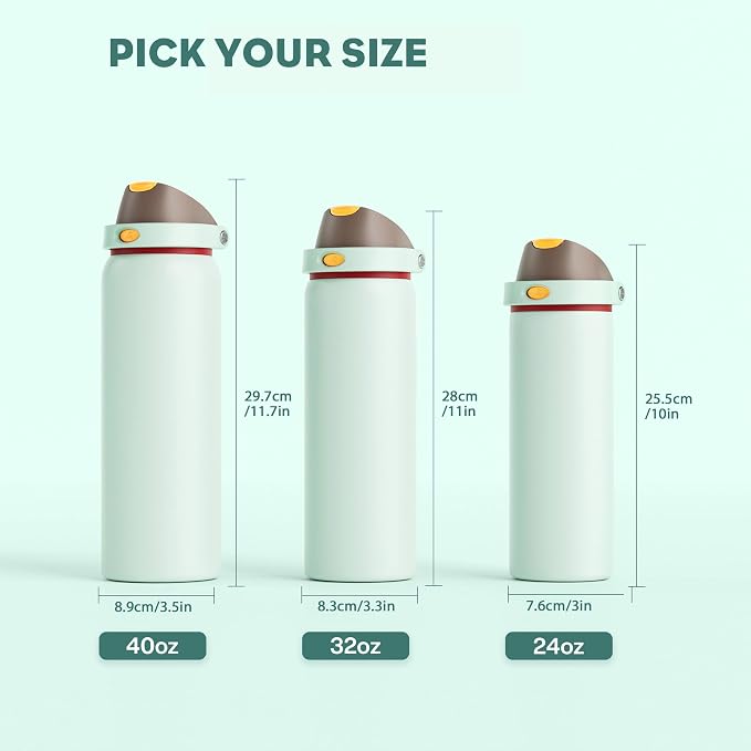 POWCAN 24 oz Travel Water Bottle: 2-in-1 Push-Button Spout & Quick-Flip Straw - Image 8