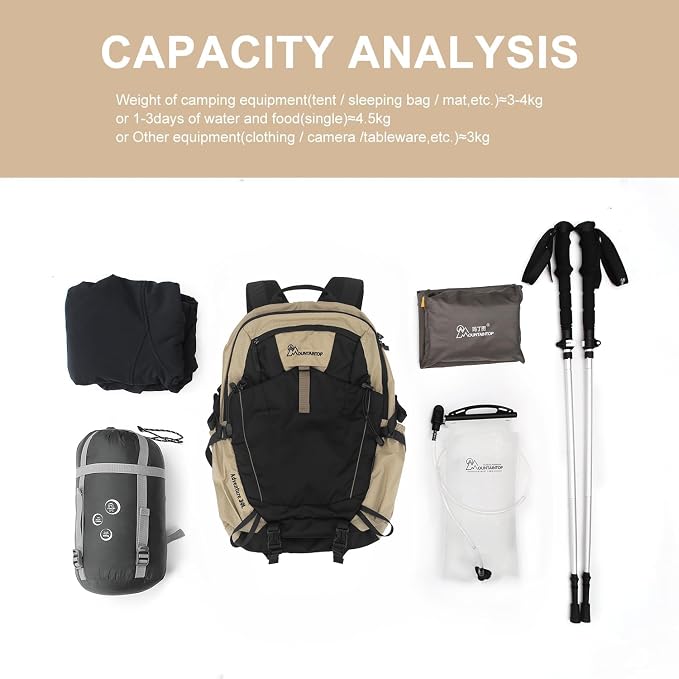 MOUNTAINTOP 30L Hiking Backpack, Men Women Camping Backpack, Lightweight - Image 5