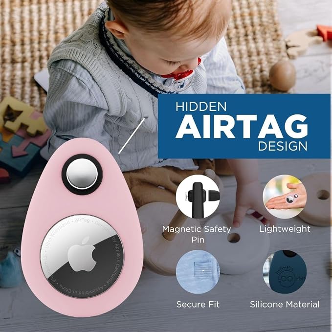 INFINITE ORBIT AirTag Holder for Kids – 2 Pack Anti-Removal Locking Case - Image 2