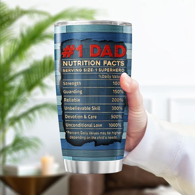 Funny Nutrition Facts Mug for Dad - Image 3