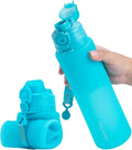 TakeToday Collapsible Water Bottles 32oz, Foldable Travel Water Bottle by TAKETODAY