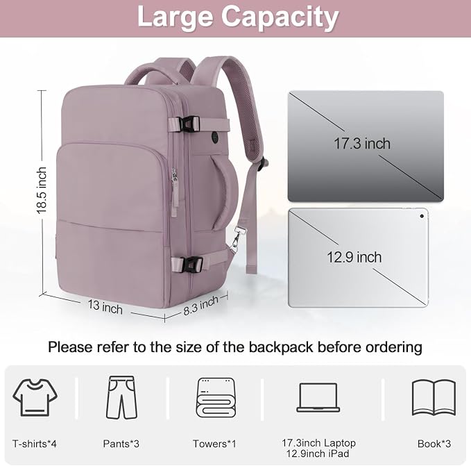 Sinaliy Travel Backpack, Carry on Flight Approved Backpack - Image 9