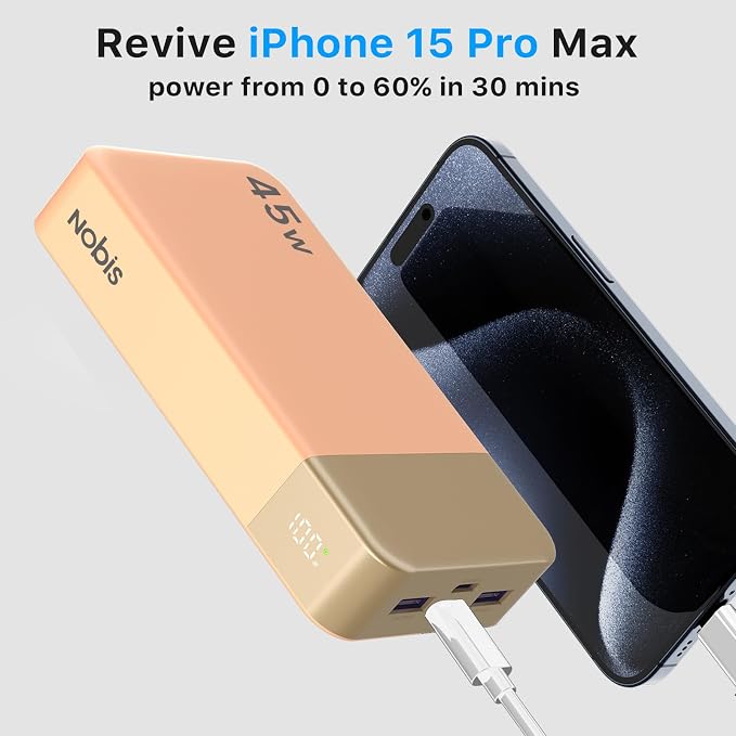 NOBIS Portable Charger, 20000mAh Power Bank, 45W Power Bank Fast Charging - Image 2