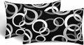 Abstract Geometric Circle 12 X 20 Pillow Covers Black White Decor Artwork Set by Unknown