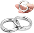 DEVPSISR 4pcs Flat Trigger Spring O Rings, Metal Keychain Ring Round Carabiner by DEVPSISR