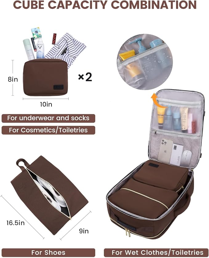LOVEVOOK 50L Travel Backpack for Women & Men, Airline Approved Carry On Luggage - Image 4