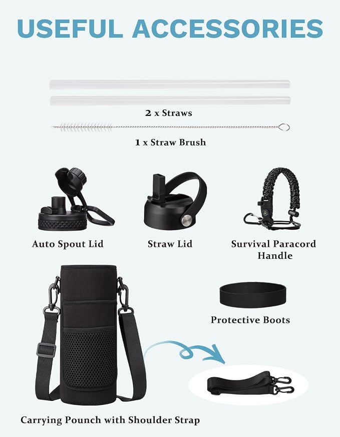 BENZZO 40 oz Insulated Water Bottle - Image 7