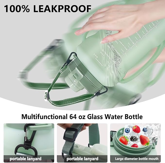 64oz Foldable Silicone Water Bottle - Image 6