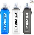 SLUXKE 3 Pack Soft Water Bottle, 25oz/750ml Flask Running Bottles by SLUXKE