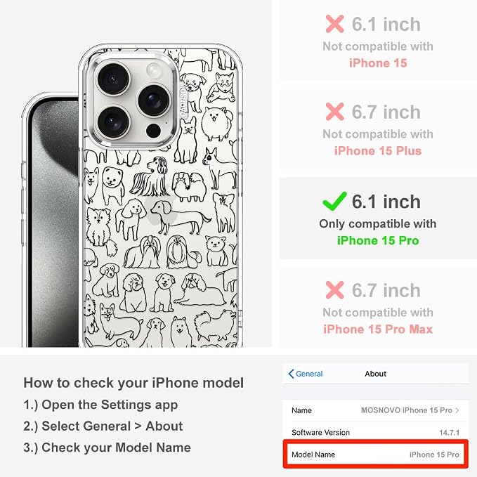 MOSNOVO Case for iPhone 15 Pro - Image 2