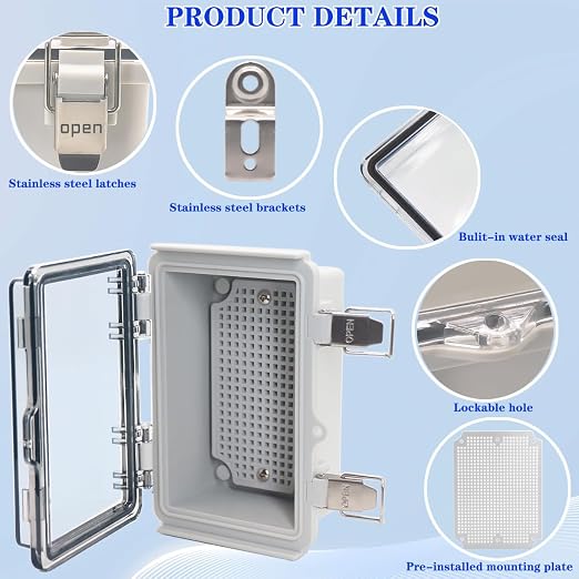 Outdoor Waterproof Electrical Box Junction Box Weatherproof IP67 ABS Plastic - Image 3