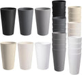 24 Pcs Unbreakable Plastic Cups Set, 20 oz Reusable Plastic Cups, Stackable by StayHealthyStayHappy