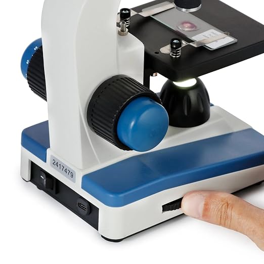 AmScope M150C-PS25-WM Compound Monocular Microscope, WF10x and WF25x Eyepieces - Image 4