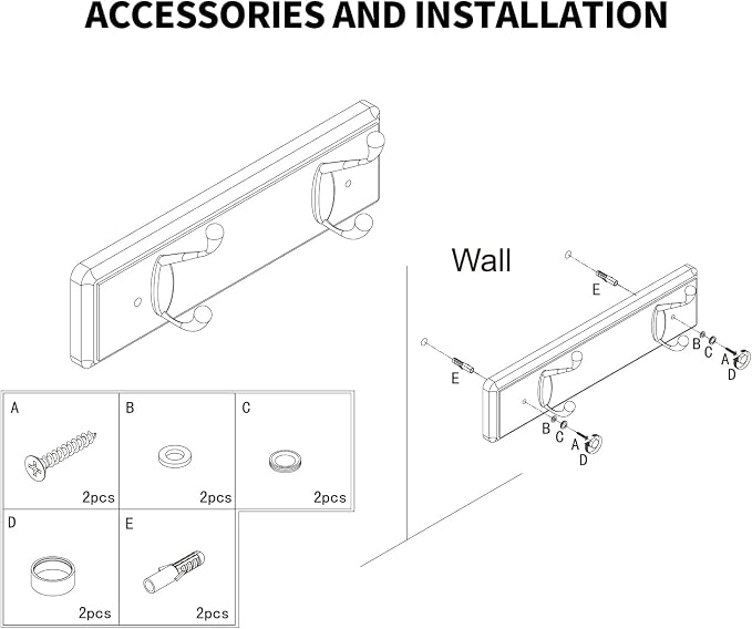Badiano Wooden Coat Rack, Wall-Mounted Organizer - Image 7