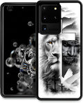 for Samsung Galaxy S20 Ultra Case, Lion Cross Jesus Christ Dove Pattern Graphic by FKBRCL4U