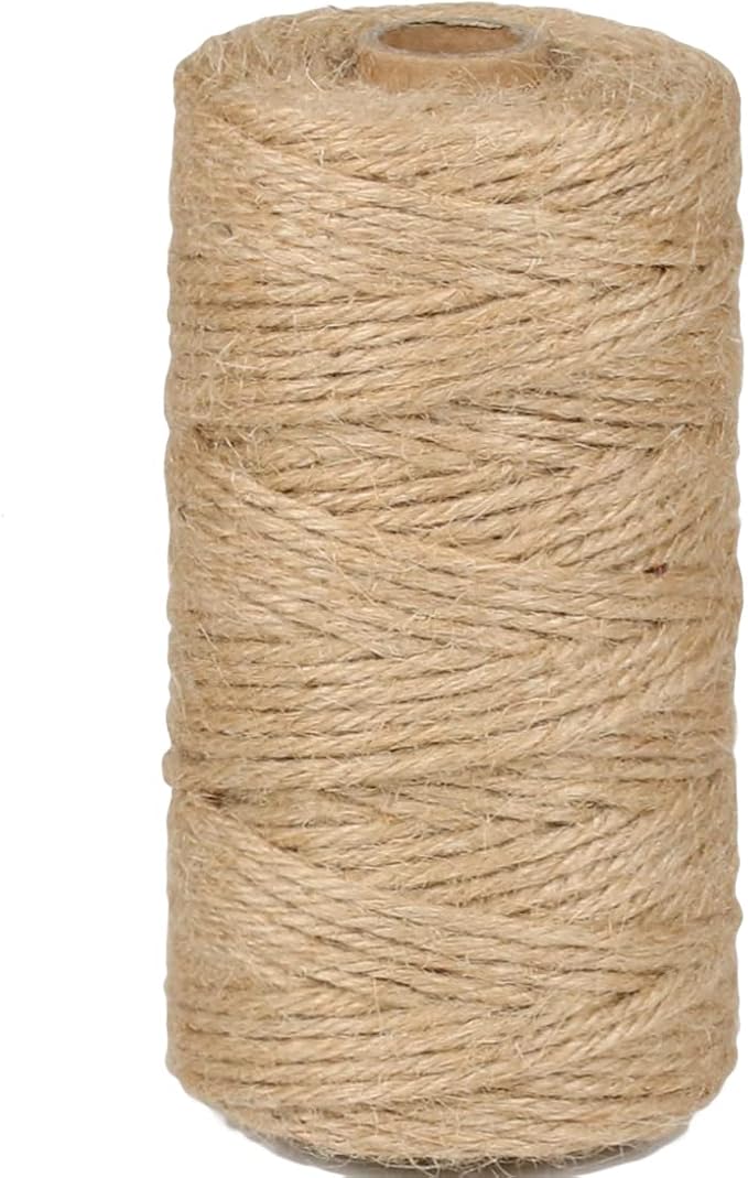 PerkHomy Jute Twine String 3mm 328Ft Natural Thin Ribbon by PerkHomy