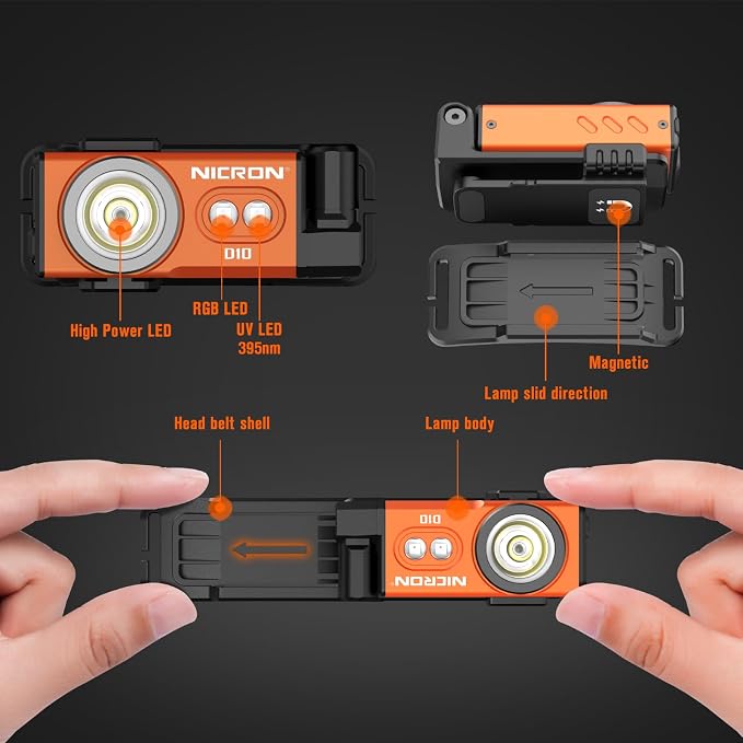 NICRON D10 Rechargeable Flashlights, 500 High Lumens EDC Mini Flashlight - Image 4