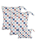 ALVABABY 3 pcs Cloth Diaper Wet Dry Bags Waterproof Reusable by ALVABABY