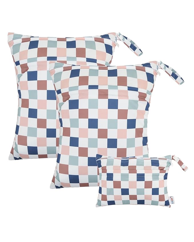 ALVABABY 3 pcs Cloth Diaper Wet Dry Bags Waterproof Reusable by ALVABABY