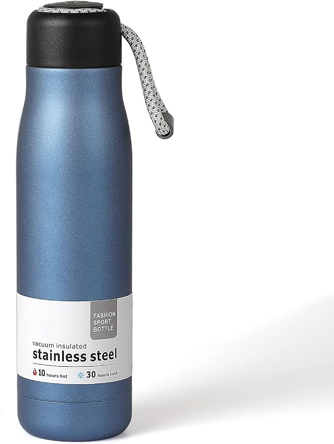 17 oz Stainless Steel Water Bottle Double Wall Vacuum Insulated Kids Wide Mouth by Dusgut