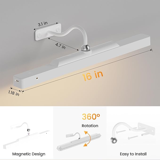 Cordless White Picture Lights for Wall Artworks - Image 5