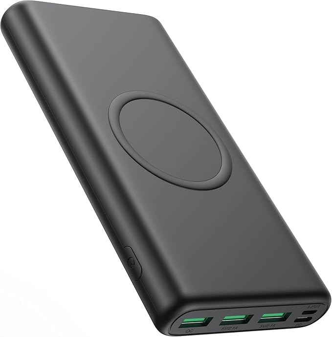 Wireless Portable Charger Power Bank, 33800mAh 15W Fast Wireless Charging 25W by HETP