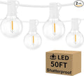 Bosceos Outdoor G40 LED Globe String Lights 50FT Dimmable Shatterproof by BestChoiceforYourLife