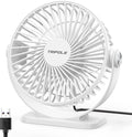 TriPole Small Desk Fan USB Powered Personal Fan 3 Speeds Strong Airflow Mini by TriPole