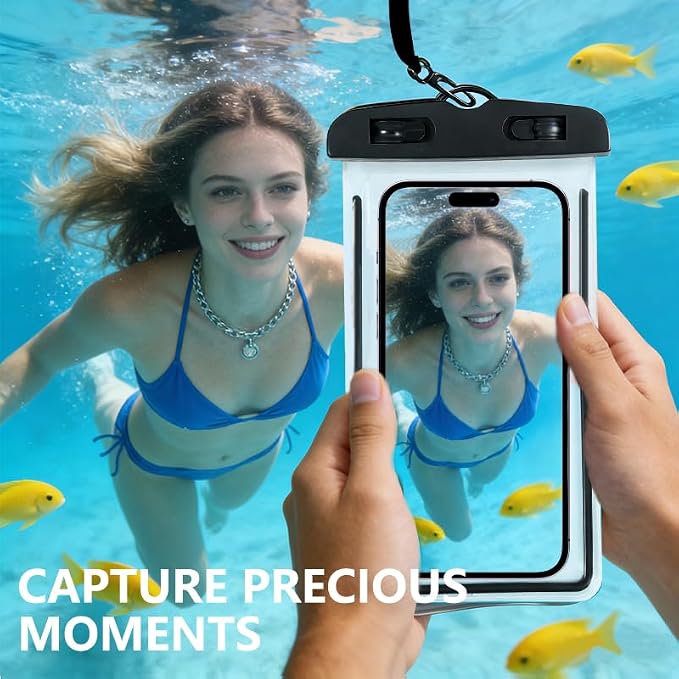 Waterproof Phone Pouch 2 Pack, IPX8 Universal Phone Dry Bag Case Floating - Image 3