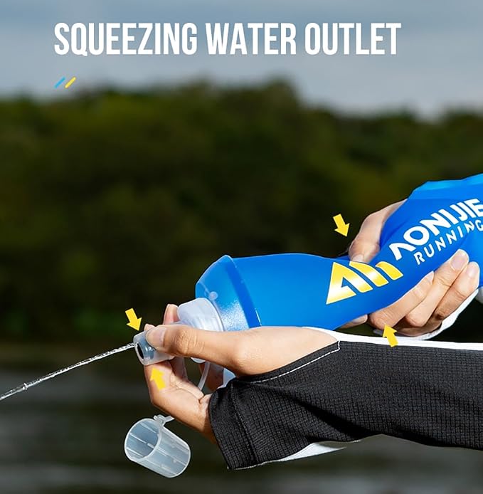 AONIJIE TPU Soft Flask Water Bottle Collapsible Running Flask - Image 3