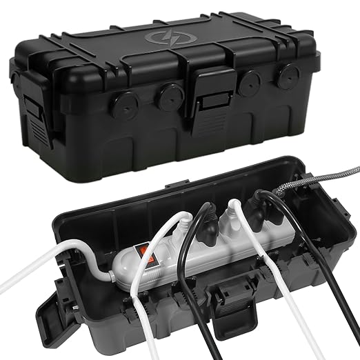 Outdoor Electrical Box Waterproof, OUTDSPLY Medium Outdoor Electrical Box w/ 6 by OUTDSPLY