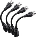 Miady Short Power Extension Cord Outlet Saver, 3 Prong by Miady