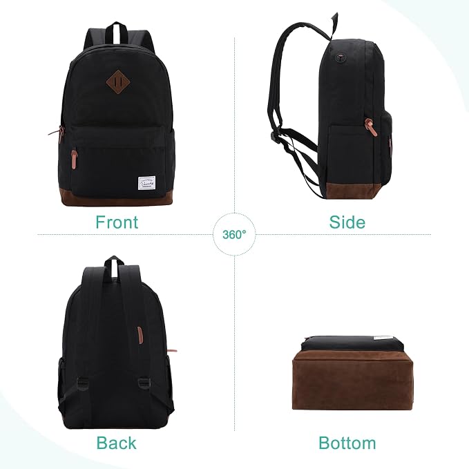 Backpack for Men Women, VASCHY Classic Water-resistant Lightweight Travel - Image 6