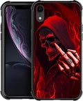 for iPhone XR Case, Gestures Funny Skull Pattern Graphic Design Girl Boy Soft by FKBRCL4U